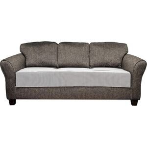Quick Fit Anti Slip Chair Living Room Couch Cover with Pockets, White 24x23